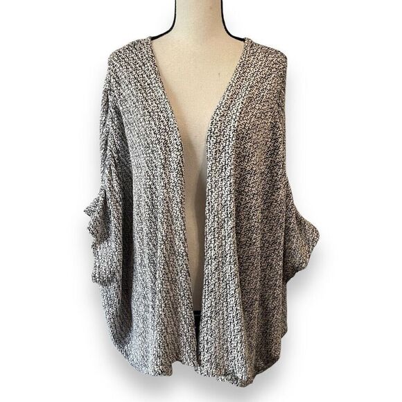 Lulu's Everly Knitted Open Front Dolman Cardigan Sweater Gray Medium - Picture 1 of 6